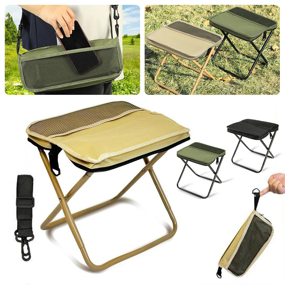 TrekSeat Mini+ | Foldable Backpack Stool with Carry Bag – Lightweight & Heavy-Duty